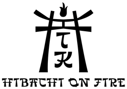 TK HIBACHI ON FIRE logo
