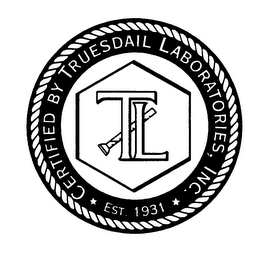 TL CERTIFIED BY TRUESDAIL LABORATORIES, INC. EST. 1931