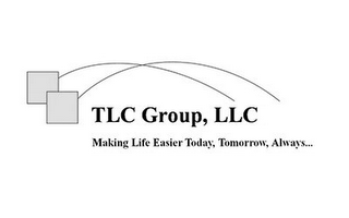 TLC GROUP, LLC MAKING LIFE EASIER TODAY, TOMORROW, ALWAYS... logo