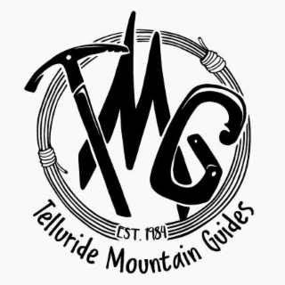 TMG EST. 1984 TELLURIDE MOUNTAIN  GUIDES logo