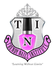 TNI TRENDY NAILZ INSTITUTE "LEARNING WITHOUT LIMITS" logo