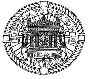 TO DREAM TO DARE TO WIN KING MIDAS WORLD logo
