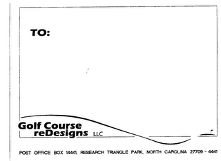 TO: GOLF COURSE REDESIGN, LLC logo
