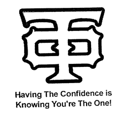 TO HAVING THE CONFIDENCE IS KNOWING YOUR'RE THE ONE! logo