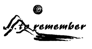...TO REMEMBER logo
