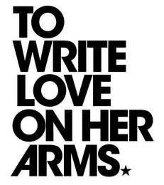 TO WRITE LOVE ON HER ARMS logo