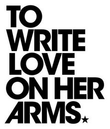 TO WRITE LOVE ON HER ARMS logo
