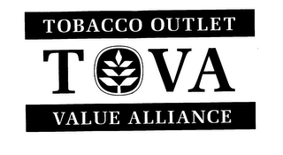 TOBACCO OUTLET T O V A VALUE ALLIANCE logo