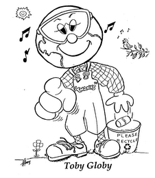 TOBY GLOBY THANKS PLEASE RECYCLE SODA logo