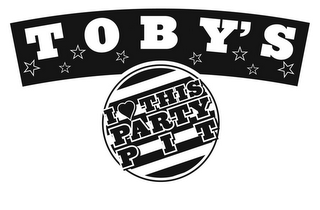 TOBY'S I THIS PARTY PIT logo