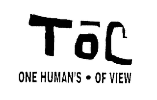 TOC ONE HUMAN'S OF VIEW logo
