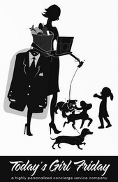 TODAY'S GIRL FRIDAY A HIGHLY PERSONALIZED CONCIERGE SERVICE COMPANY TGF logo