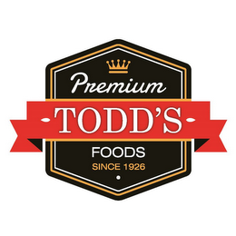 TODD'S PREMIUM FOODS SINCE 1926 logo