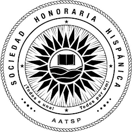 ¡TODOS A UNA!, TODOS POR UM!, AATSP, SOCIEDAD HONORARIA HISPÁNICA logo