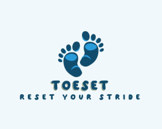 TOESET RESET YOUR STRIDE logo