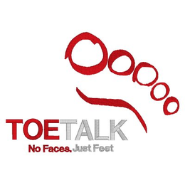 TOETALK NO FACES.JUST FEET logo