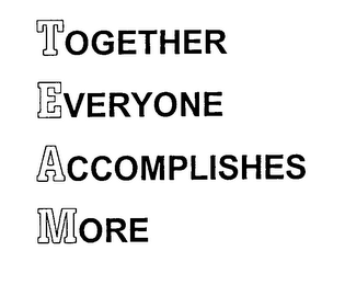 TOGETHER EVERYONE ACCOMPLISHES MORE logo