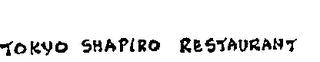 TOKYO SHAPIRO RESTAURANT logo