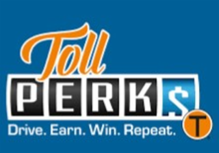 TOLLPERKS DRIVE. EARN. WIN. REPEAT. T logo