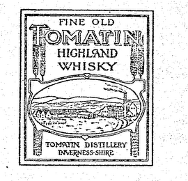 TOMATIN FINE OLD HIGHLAND WHISKY TOMATIN DISTILLERY INVERNESS-SHIRE logo