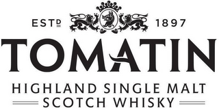 TOMATIN HIGHLAND SINGLE MALT SCOTCH WHISKY ESTD 1897 logo