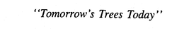 "TOMORROW'S TREES TODAY"