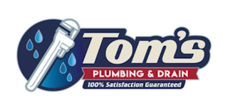 TOM'S PLUMBING & DRAIN 100% SATISFACTION GUARANTEED logo