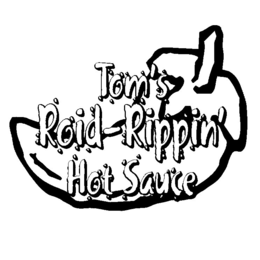 TOM'S ROID-RIPPIN' HOT SAUCE logo