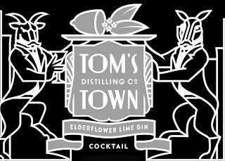 TOM'S TOWN DISTILLING CO ELDERFLOWER LIME GIN COCKTAIL logo