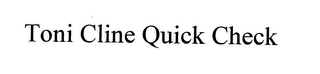 TONI CLINE QUICK CHECK logo