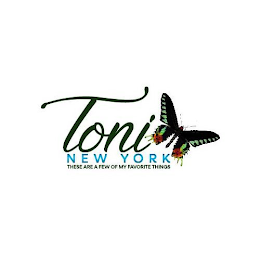 TONI NEW YORK THESE ARE A FEW OF MY FAVORITE THINGS logo