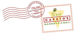 TONY CAPUTO'S MARKET & DELI DISTINCTIVE REGIONAL ITALIAN & SOUTHERN EUROPEAN FOODS CAPUTOSDELI.COM logo
