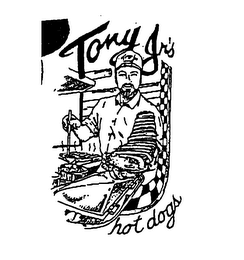 TONY JR'S HOT DOGS logo
