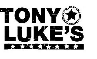 TONY LUKE'S PRONTO PRONTO PRONTO PRONTO logo