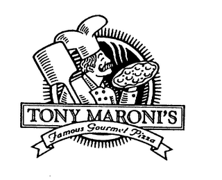 TONY MARONI'S FAMOUS GOURMET PIZZA logo