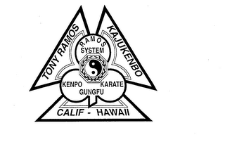TONY RAMOS KAJUKENBO RAMOS SYSTEM KENPO KARATE GUNGFU CALIF-HAWAII logo