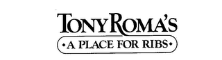 TONY ROMA'S A PLACE FOR RIBS logo