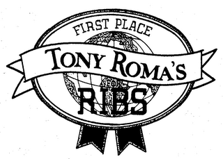 TONY ROMA'S FIRST PLACE FOR RIBS logo