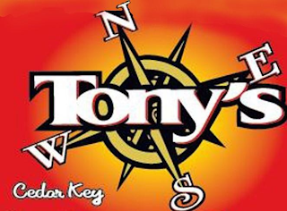 TONY'S CEDAR KEY N E S W logo