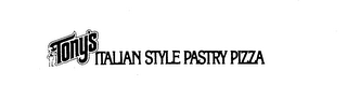 TONY'S ITALIAN STYLE PASTRY PIZZA logo