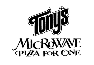TONY'S MICROWAVE PIZZA FOR ONE logo