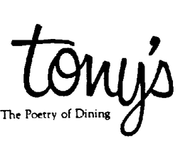 TONY'S THE POETRY OF DINING logo