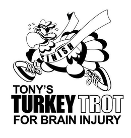 TONY'S TURKEY TROT FOR BRAIN INJURY TONY FINISH logo