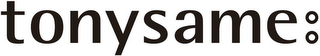 TONYSAME logo