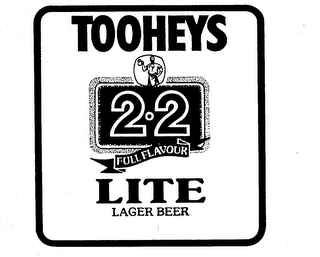 TOOHEYS 2-2 FULL FLAVOUR LITE LAGER BEER logo