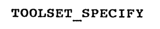 TOOLSET SPECIFY logo