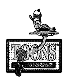 TOONS ICE CREAM PARLOR AND RESTAURANT logo