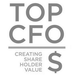 TOP CFO CREATING SHARE HOLDER VALUE $ logo