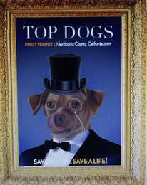 TOP DOGS PINOT VERDOT | MENDOCINO COUNTY, CALIFORNIA 2009 SAVOR A SIP...SAVE A LIFE! logo