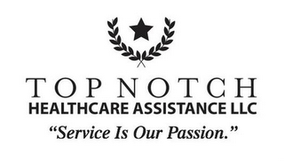 TOP NOTCH HEALTHCARE ASSISTANCE LLC "SERVICE IS OUR PASSION." logo